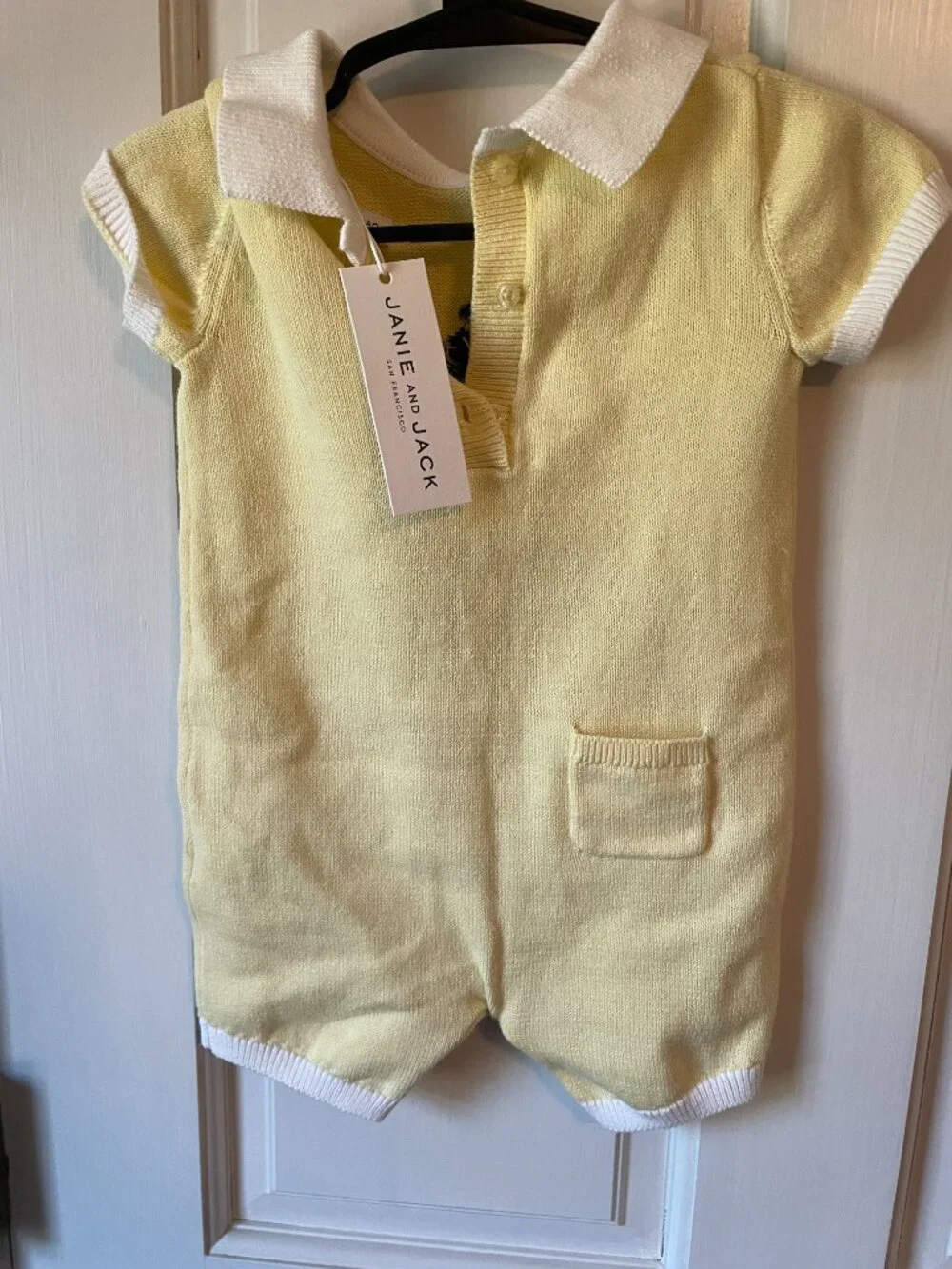 Janie and Jack Yellow Baby Sailboat Romper